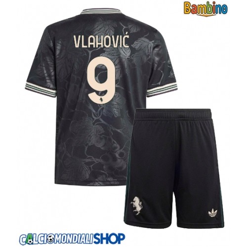Maglie da calcio Juventus Dusan Vlahovic #9 Terza Maglia Bambino 2025-26 Manica Corta + Pantaloni corti)